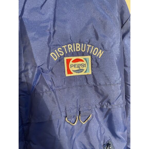 Vintage K-Brand Pepsi Distribution Zip Up Blue Jacket Embroidered Men’s Size L - Picture 6 of 15